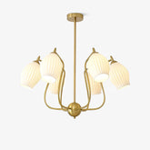 Ceramic Ribbed Chandelier